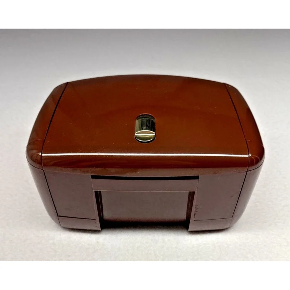 The Jewel Kit Vintage Brown Expandable Jewelry Box Fold Out Travel Organizer 80s